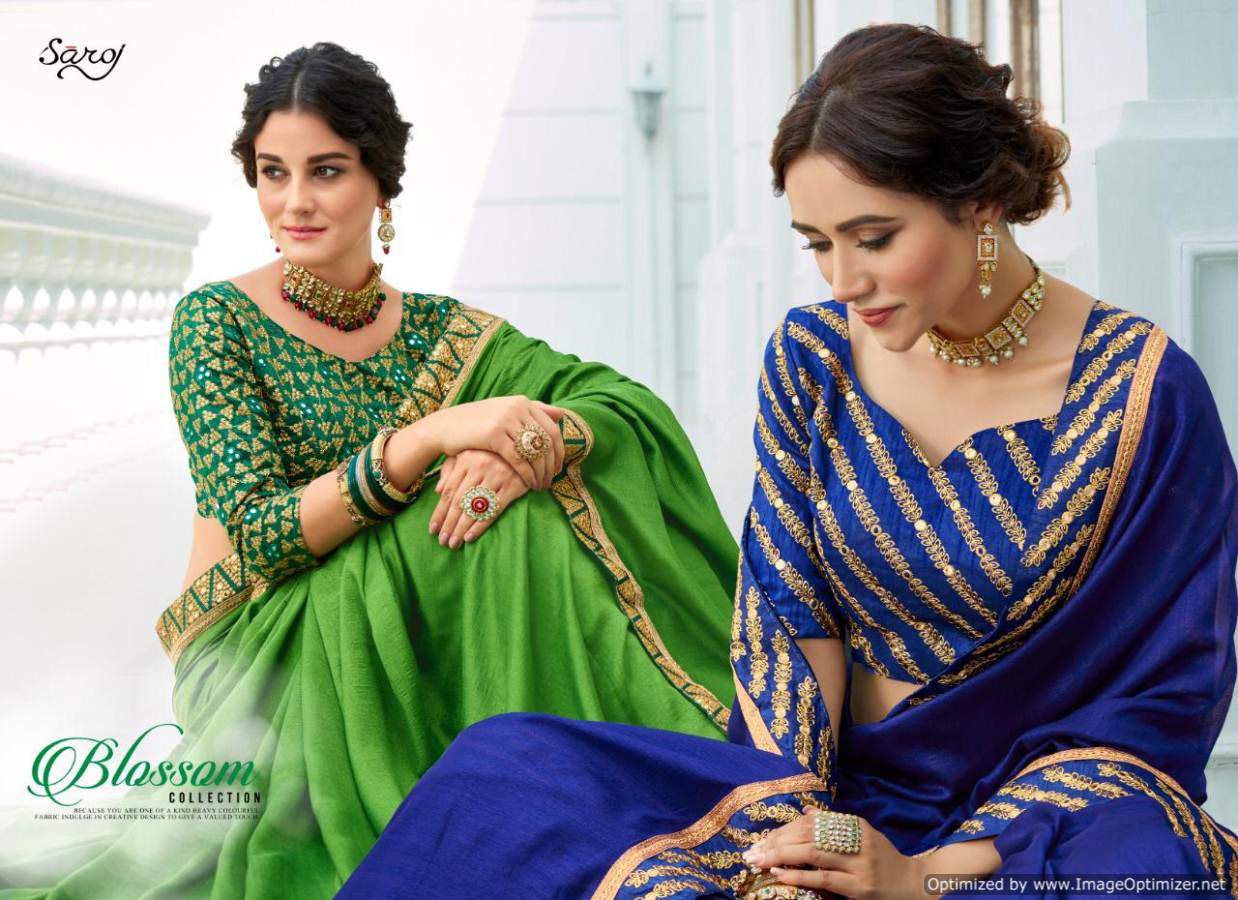 Saroj By Sanskar Vol 2 Party Wear Vichitra Silk Saree Collection