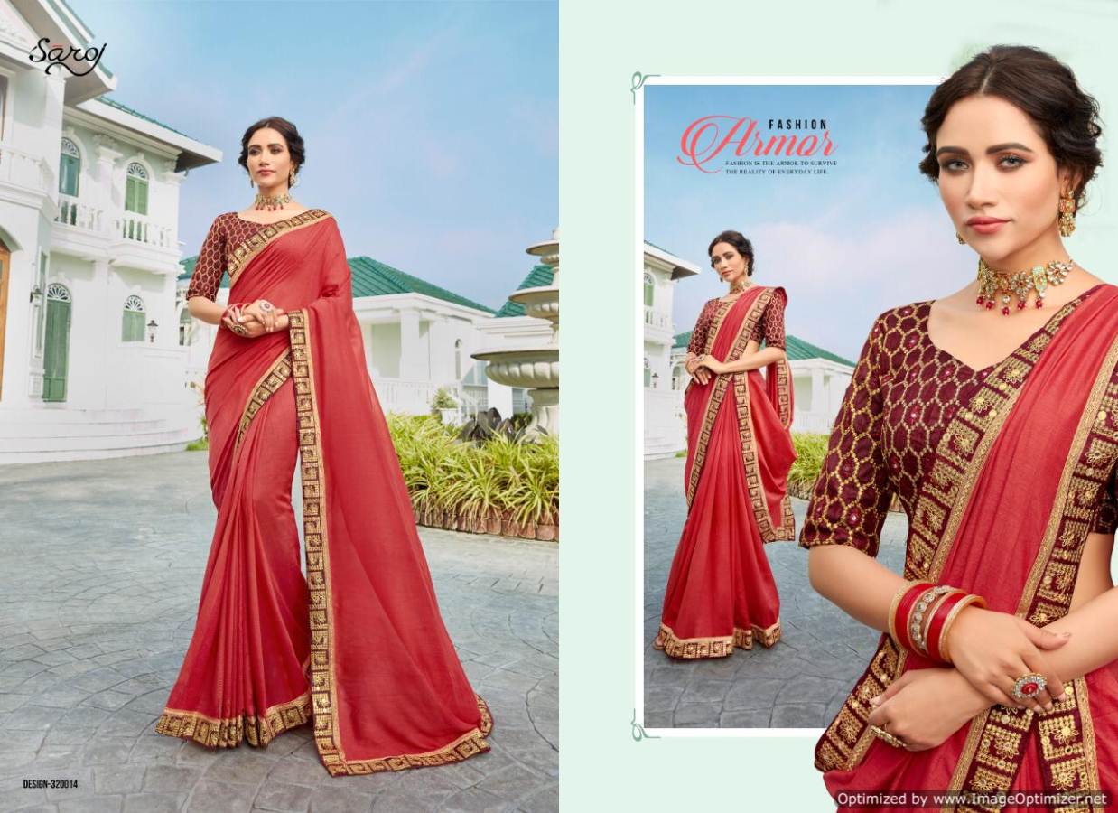 Saroj By Sanskar Vol 2 Party Wear Vichitra Silk Saree Collection