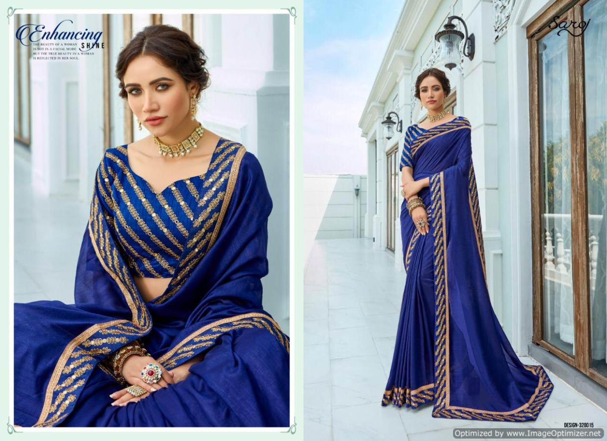 Saroj By Sanskar Vol 2 Party Wear Vichitra Silk Saree Collection