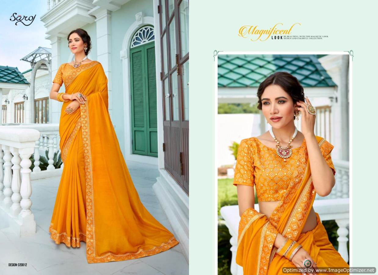 Saroj By Sanskar Vol 2 Party Wear Vichitra Silk Saree Collection