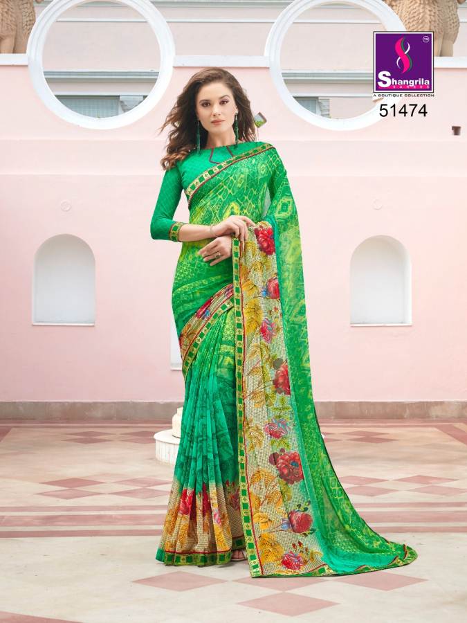 Shangrila By Fortune Vol 2 Pure Georgette Printed Saree Collection