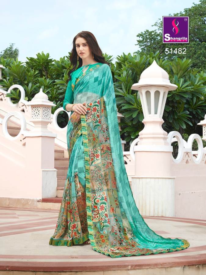 Shangrila By Fortune Vol 2 Pure Georgette Printed Saree Collection