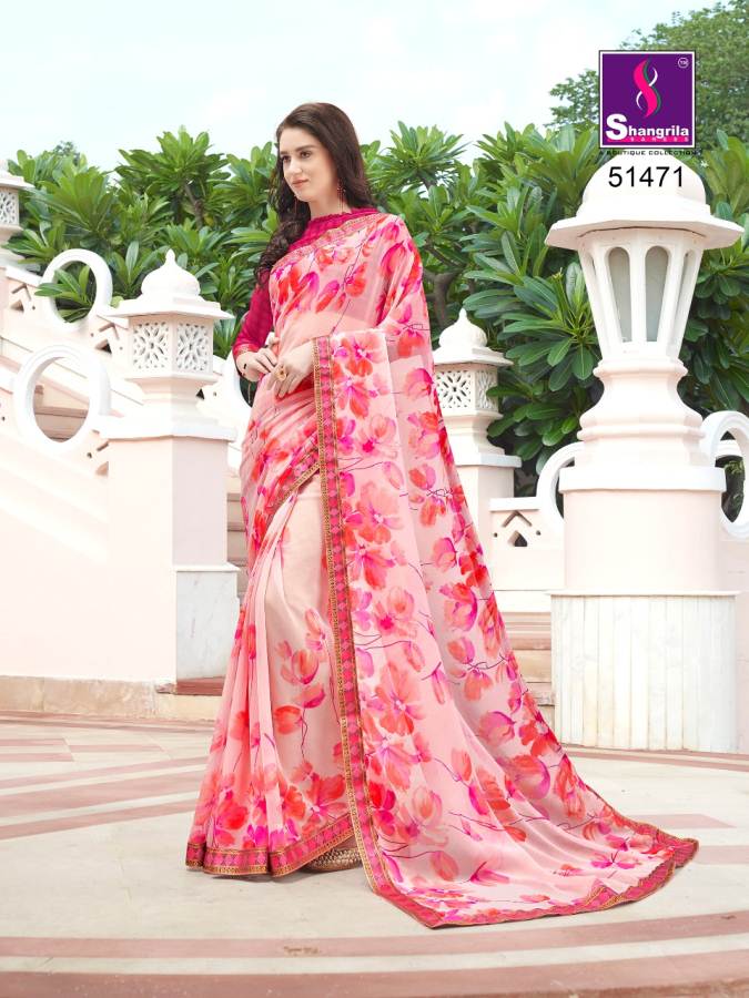 Shangrila By Fortune Vol 2 Pure Georgette Printed Saree Collection