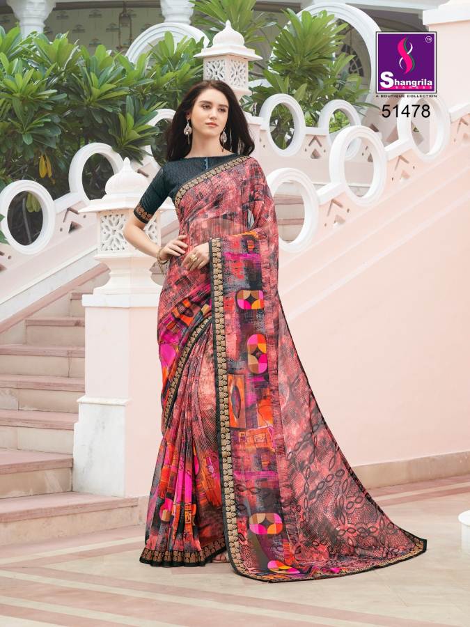 Shangrila By Fortune Vol 2 Pure Georgette Printed Saree Collection