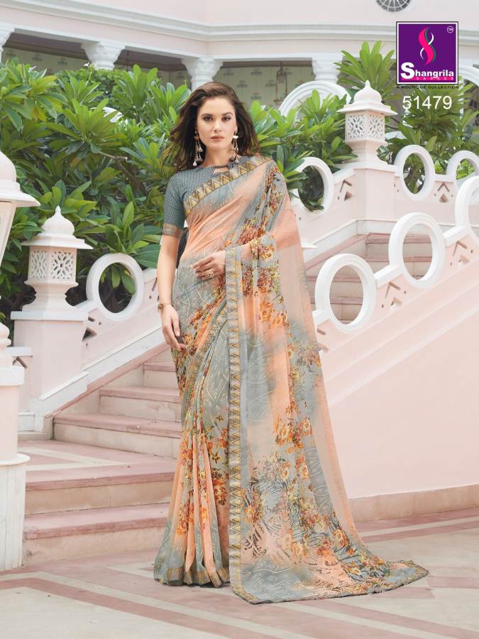 Shangrila By Fortune Vol 2 Pure Georgette Printed Saree Collection