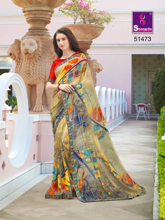 Shangrila By Fortune Vol 2 Pure Georgette Printed Saree Collection