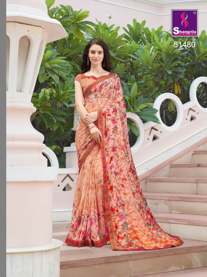 Shangrila By Fortune Vol 2 Pure Georgette Printed Saree Collection
