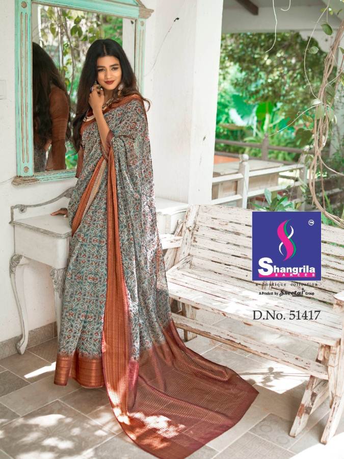 Shangrila By Trisha Casual Wear Rich Look Saree Collection