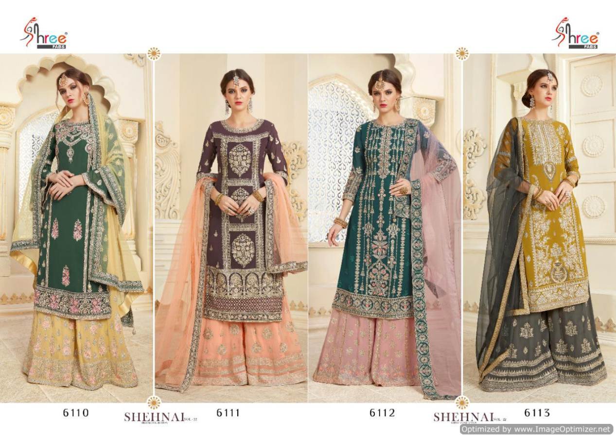 Shree By Shehnai Bridal Vol 22 Embroidered Salwar Kameez Catalogue