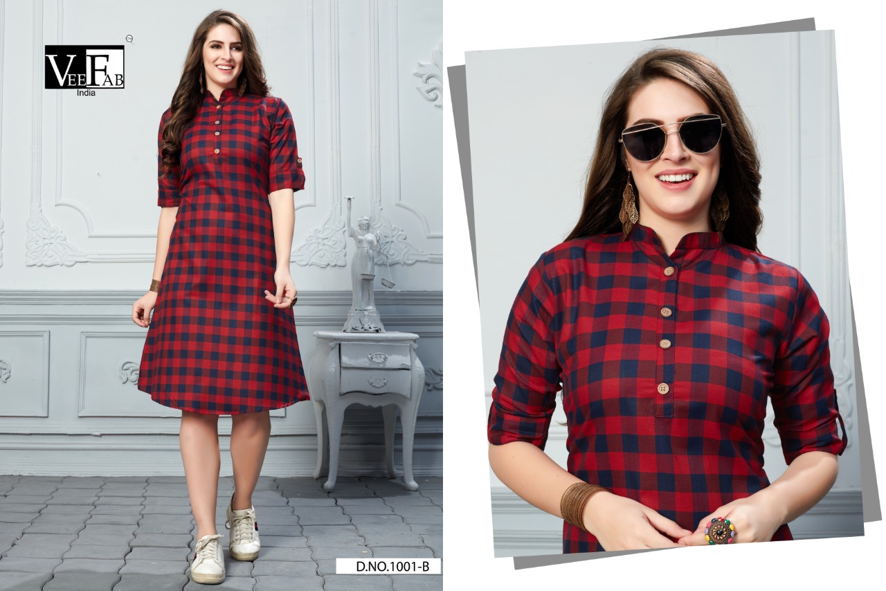 Vf By Checksmate Heavy Cotton Twirl Printed Kurtis Catalogue