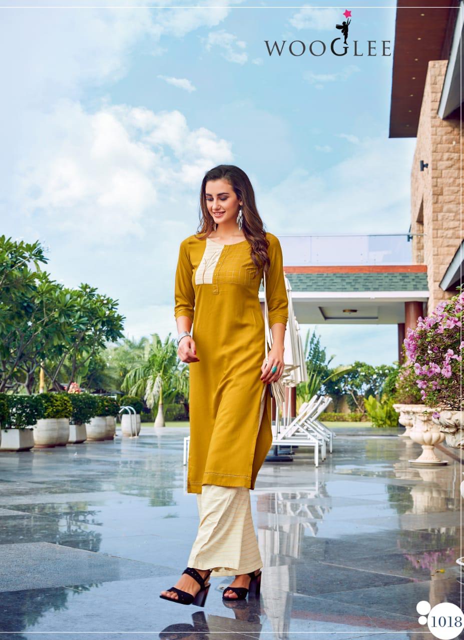 Wooglee By Celebration Vol 2 Designer Kurtis And Plazzo Catalogue