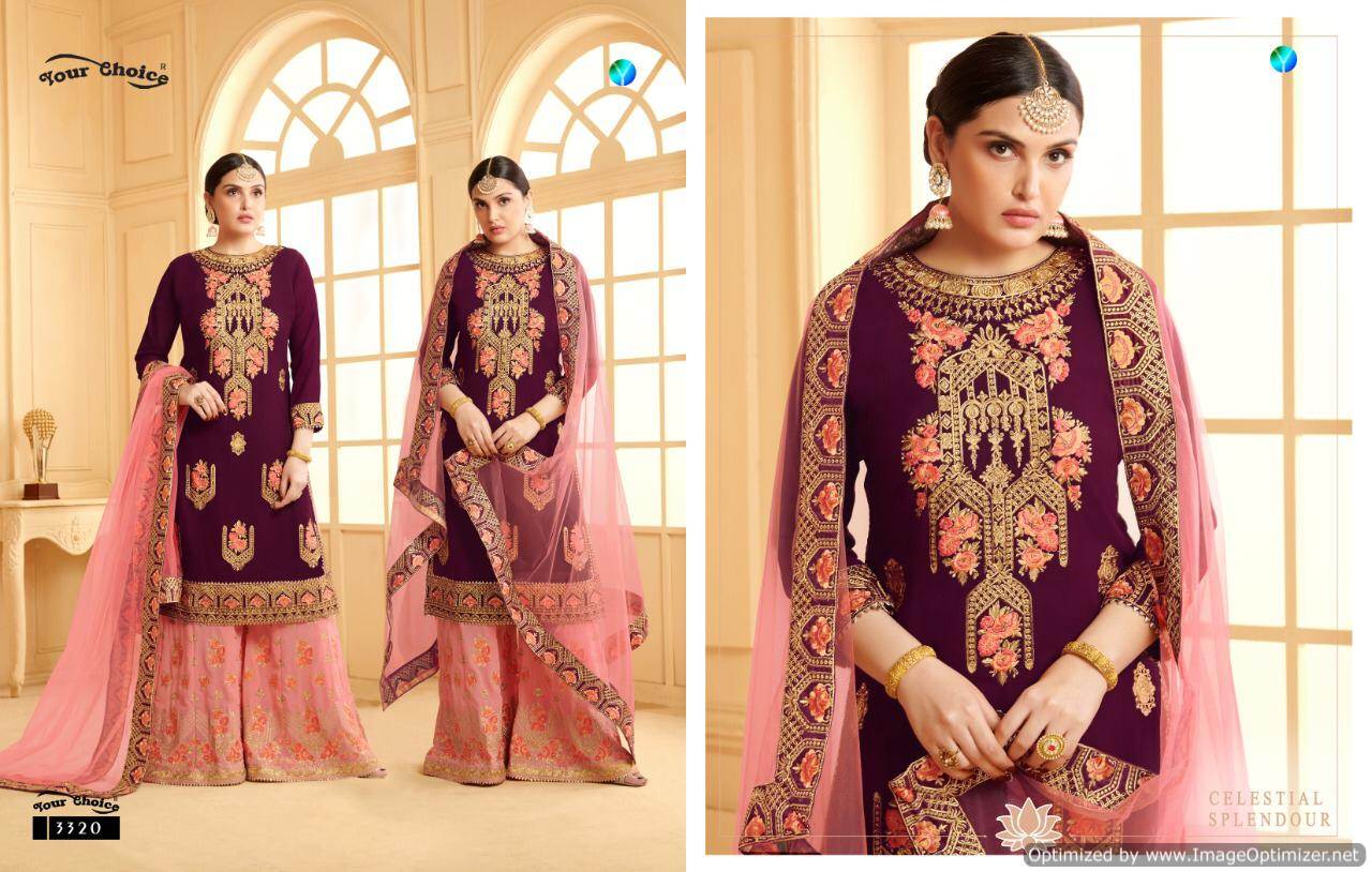 Y.c By Miss World Faux Georgette Wedding Salwar Suits