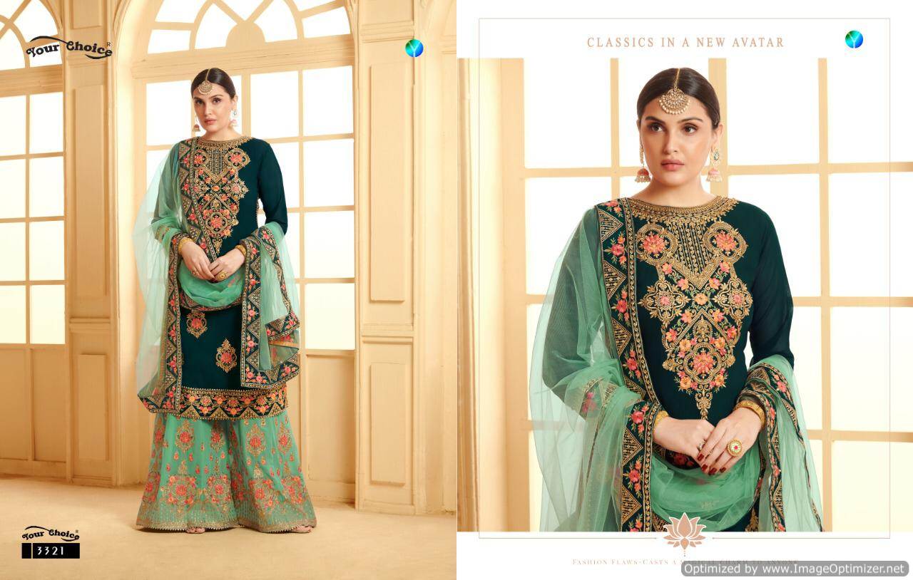 Y.c By Miss World Faux Georgette Wedding Salwar Suits