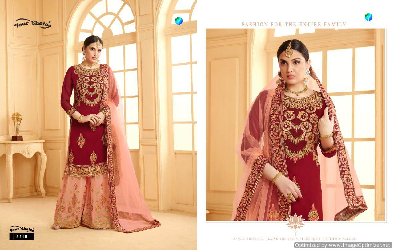 Y.c By Miss World Faux Georgette Wedding Salwar Suits