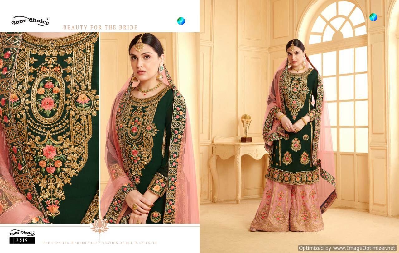 Y.c By Miss World Faux Georgette Wedding Salwar Suits
