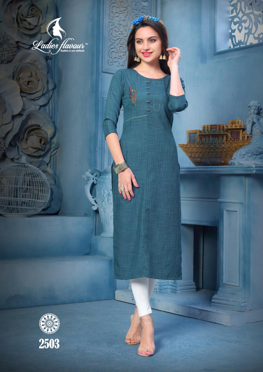 Ladies Flovour Present  Kajukatri Heavy Rayon Casual Wear Kurti Collection