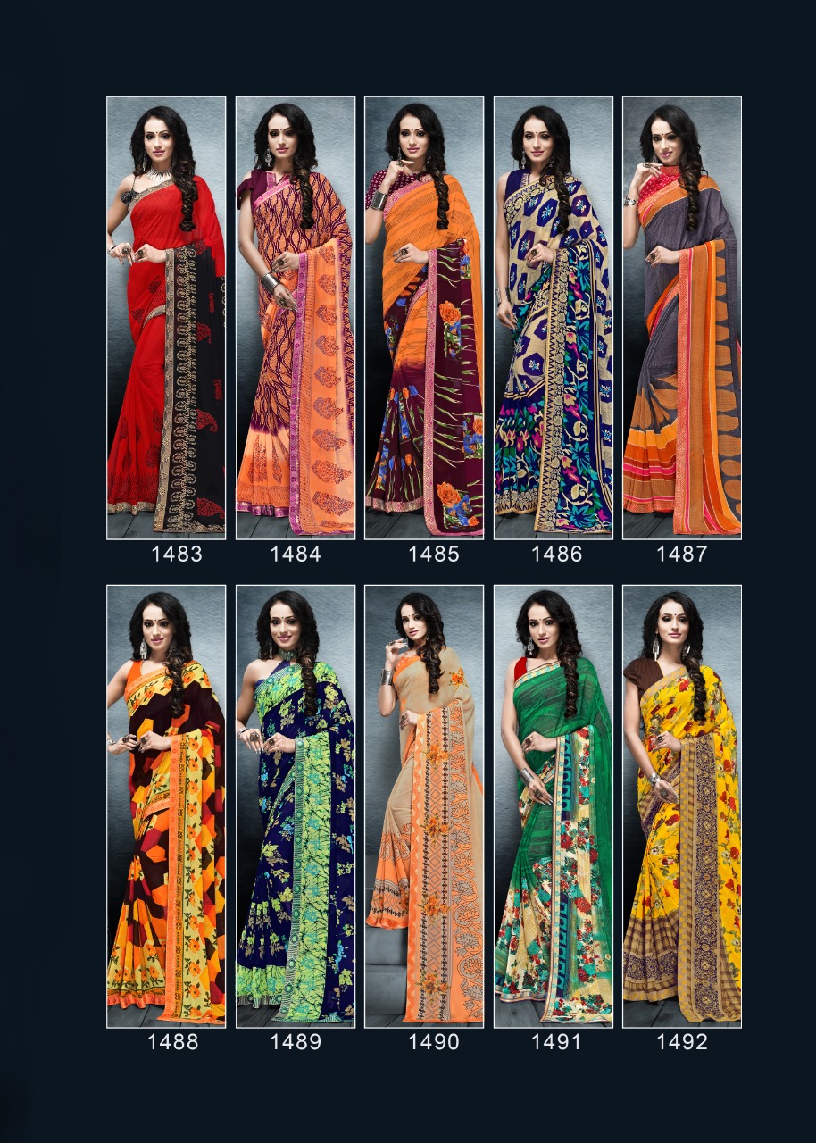 Kodas Presents Udaan 2 Weightless Georgette Printed Saree Collection