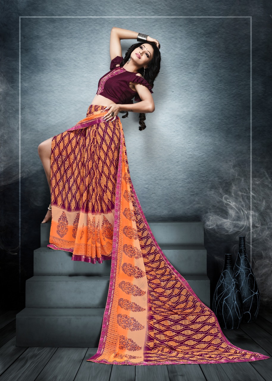 Kodas Presents Udaan 2 Weightless Georgette Printed Saree Collection