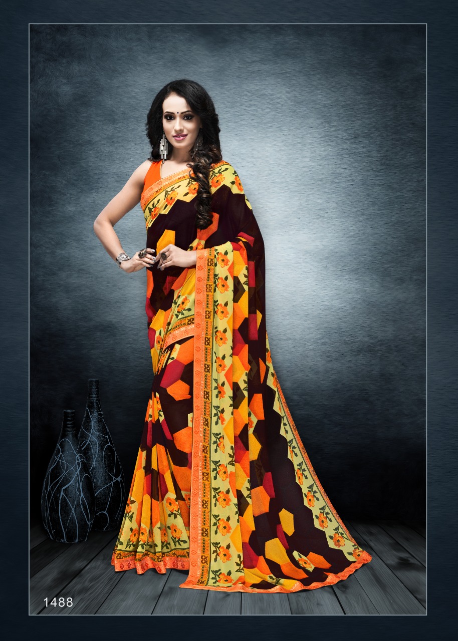 Kodas Presents Udaan 2 Weightless Georgette Printed Saree Collection