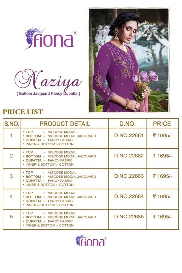 Fiona Presents Naziya Designer Viscose Modal Salwar Suits
