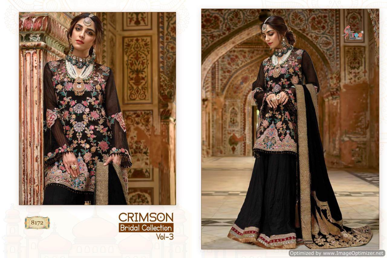 Shree Presents Crimson Bridal Collection 3 Designer Pakistani Salwar Suits