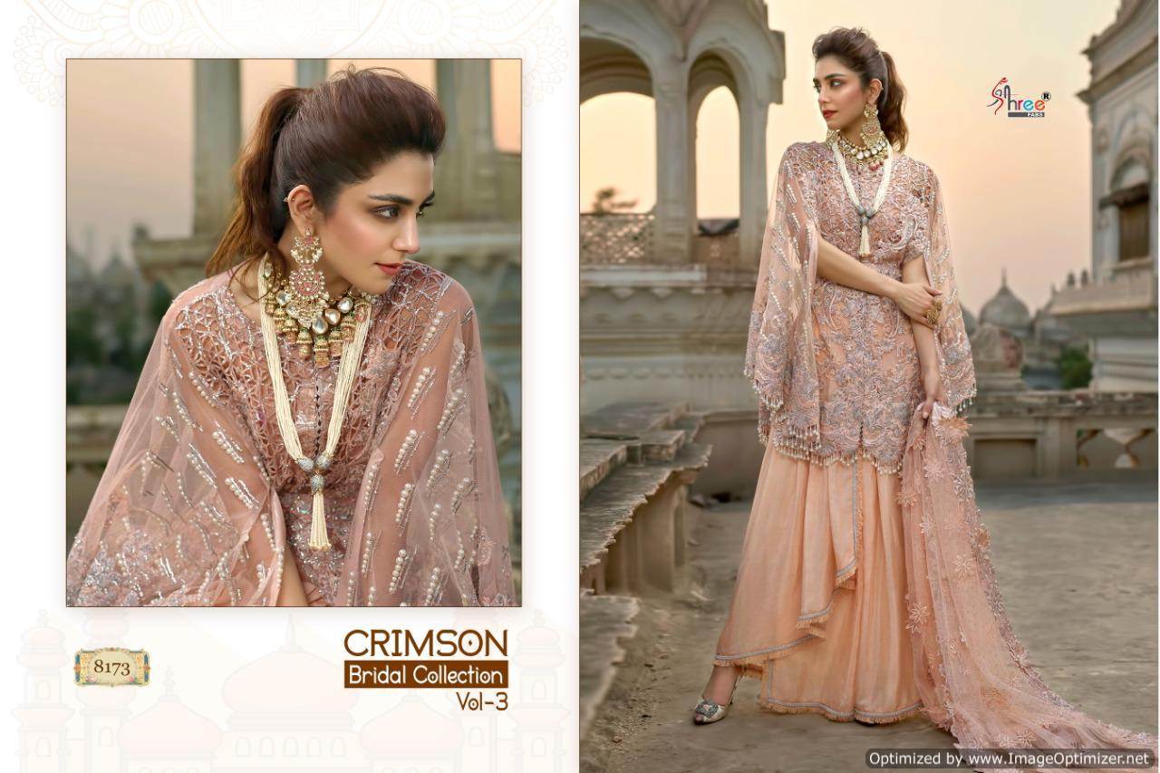 Shree Presents Crimson Bridal Collection 3 Designer Pakistani Salwar Suits