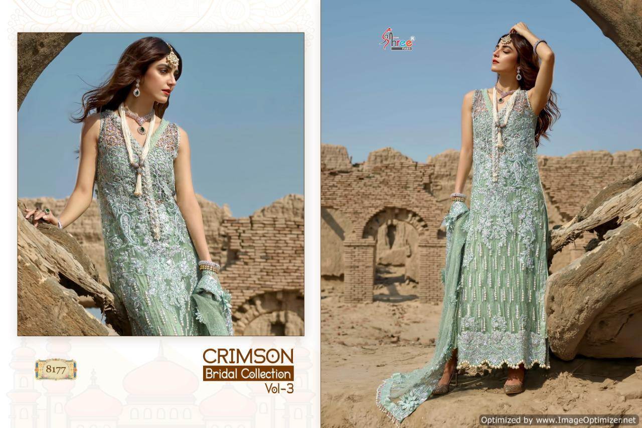 Shree Presents Crimson Bridal Collection 3 Designer Pakistani Salwar Suits