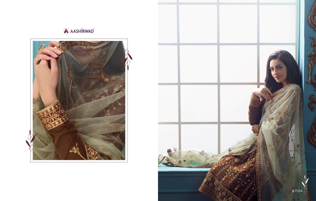 Aashirwad Presents Sajni Real Georgette Heavy Salwar Suits