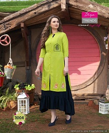 Diya Trends Globus City Vol 3 Designer Kurti With Shrug And Bottom