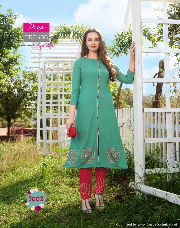Diya Trends Globus City Vol 3 Designer Kurti With Shrug And Bottom