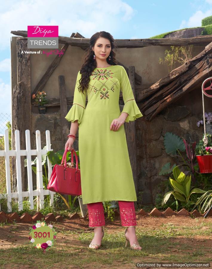 Diya Trends Globus City Vol 3 Designer Kurti With Shrug And Bottom