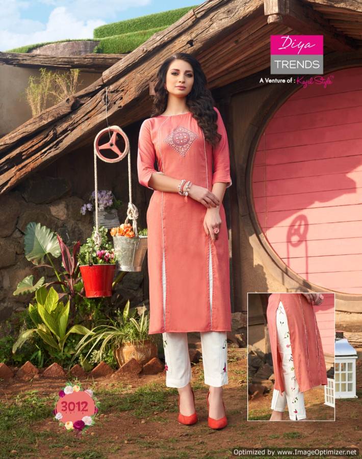 Diya Trends Globus City Vol 3 Designer Kurti With Shrug And Bottom