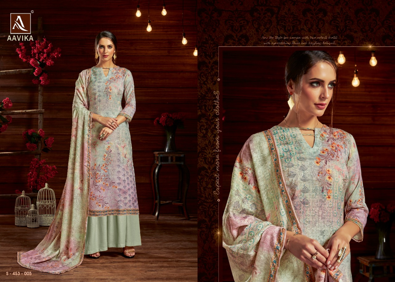 Alok Present Aavika Designer Dress Material Catalogue