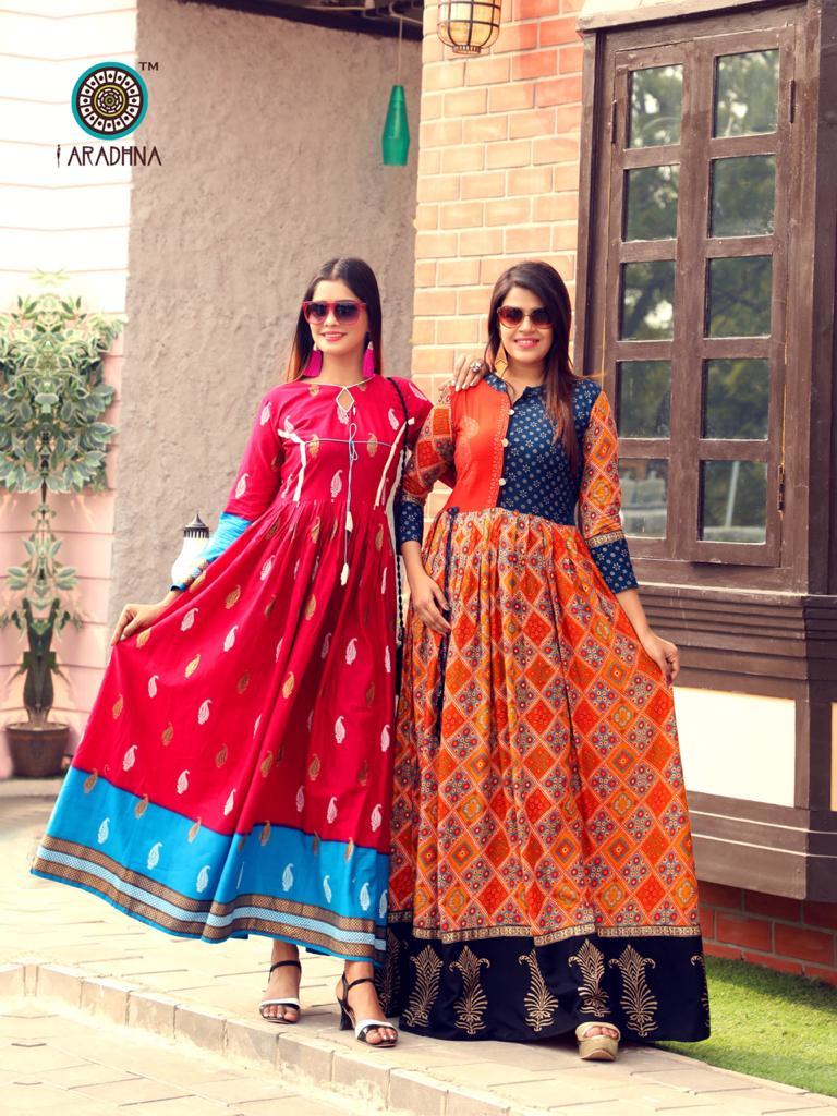 Aradhna Present Taj Vol 2 Long Kurtis Catalogue