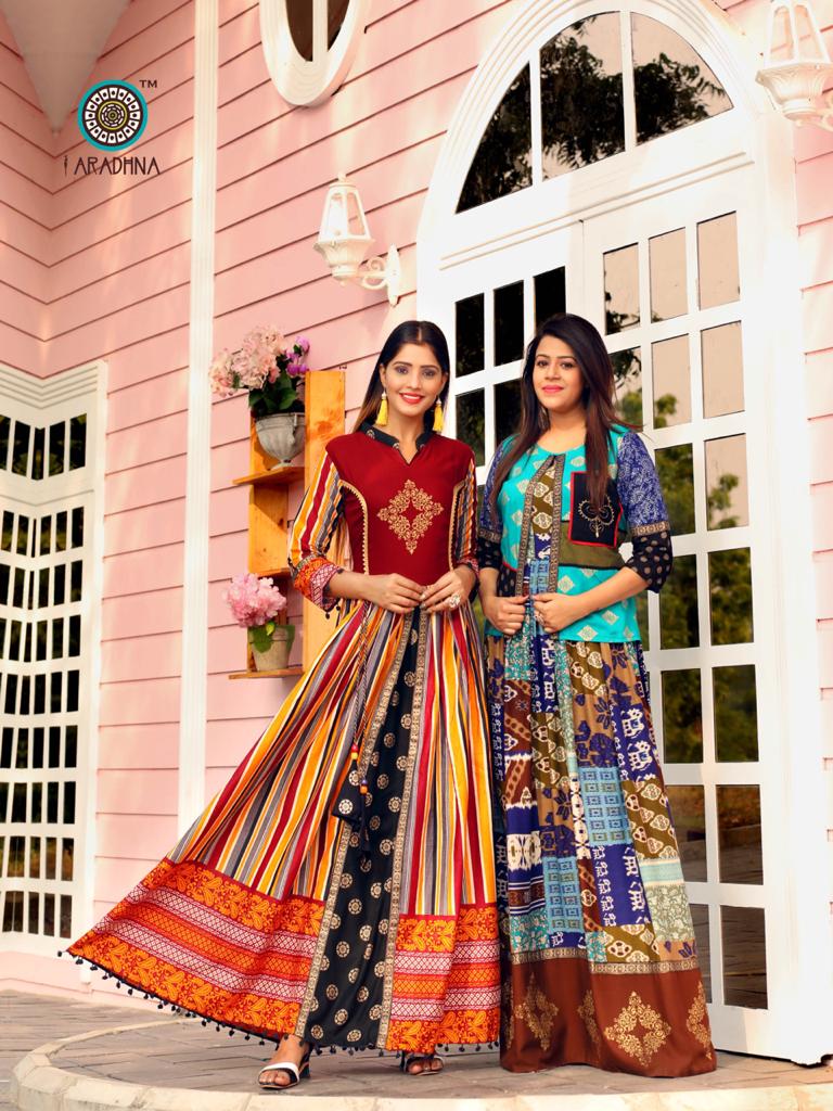 Aradhna Present Taj Vol 2 Long Kurtis Catalogue
