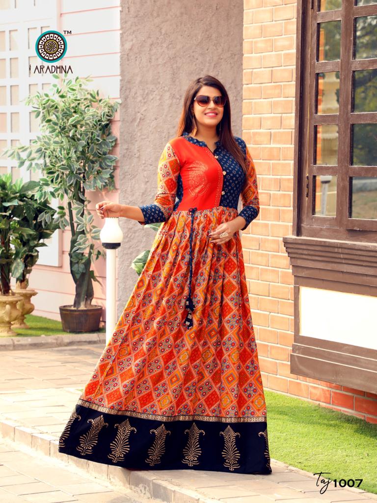 Aradhna Present Taj Vol 2 Long Kurtis Catalogue