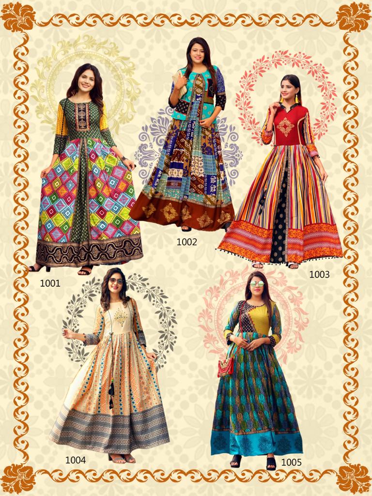 Aradhna Present Taj Vol 2 Long Kurtis Catalogue