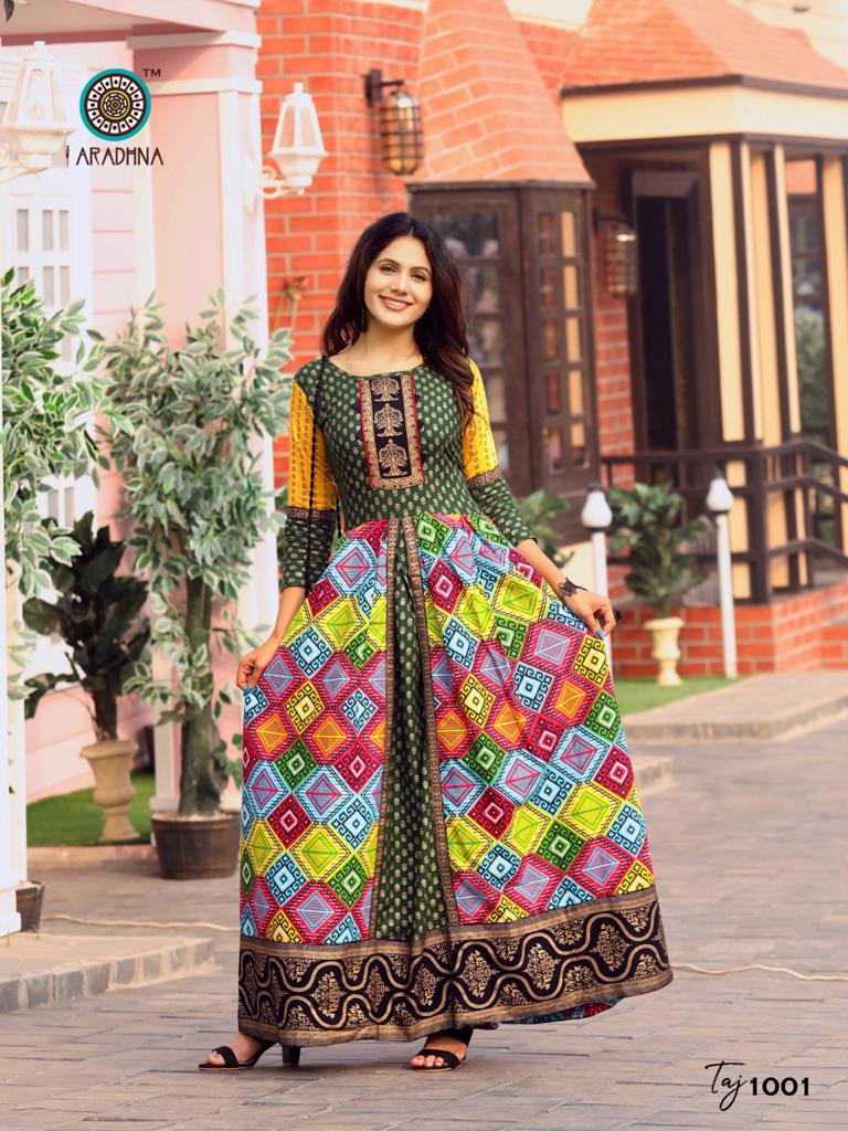 Aradhna Present Taj Vol 2 Long Kurtis Catalogue