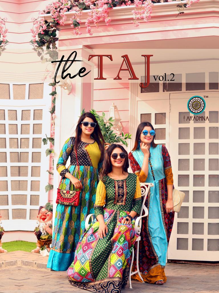 Aradhna Present Taj Vol 2 Long Kurtis Catalogue