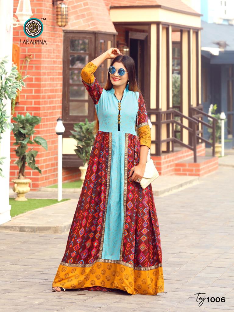 Aradhna Present Taj Vol 2 Long Kurtis Catalogue