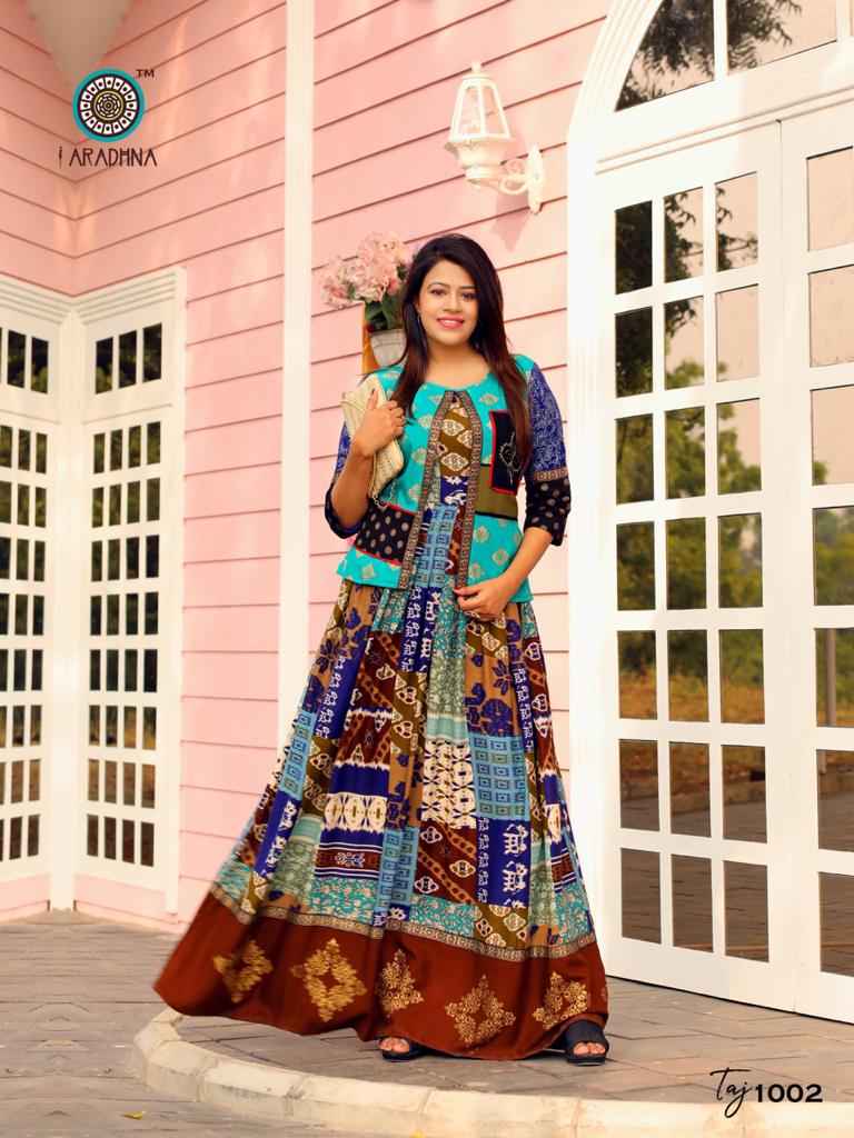 Aradhna Present Taj Vol 2 Long Kurtis Catalogue