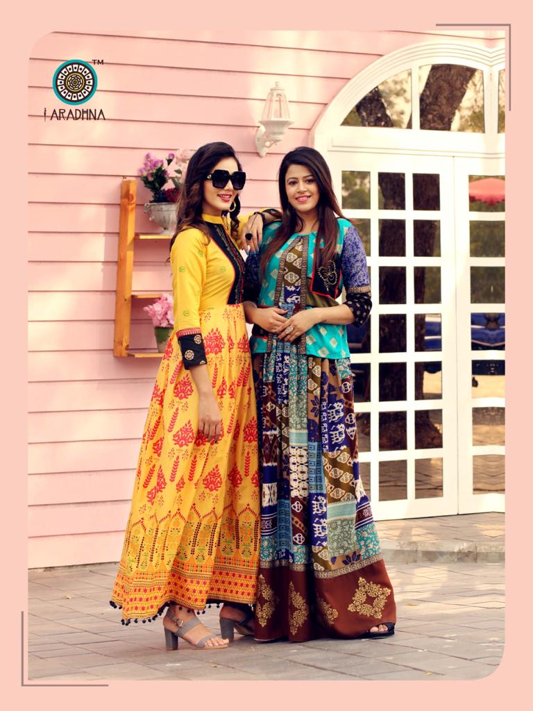 Aradhna Present Taj Vol 2 Long Kurtis Catalogue