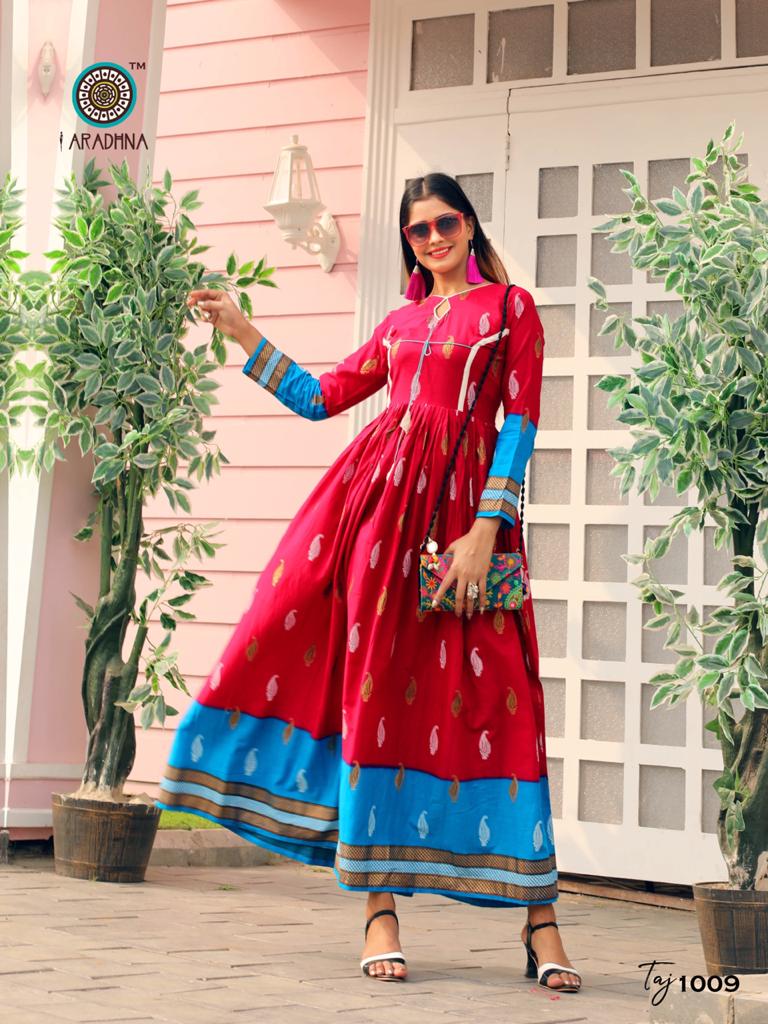 Aradhna Present Taj Vol 2 Long Kurtis Catalogue