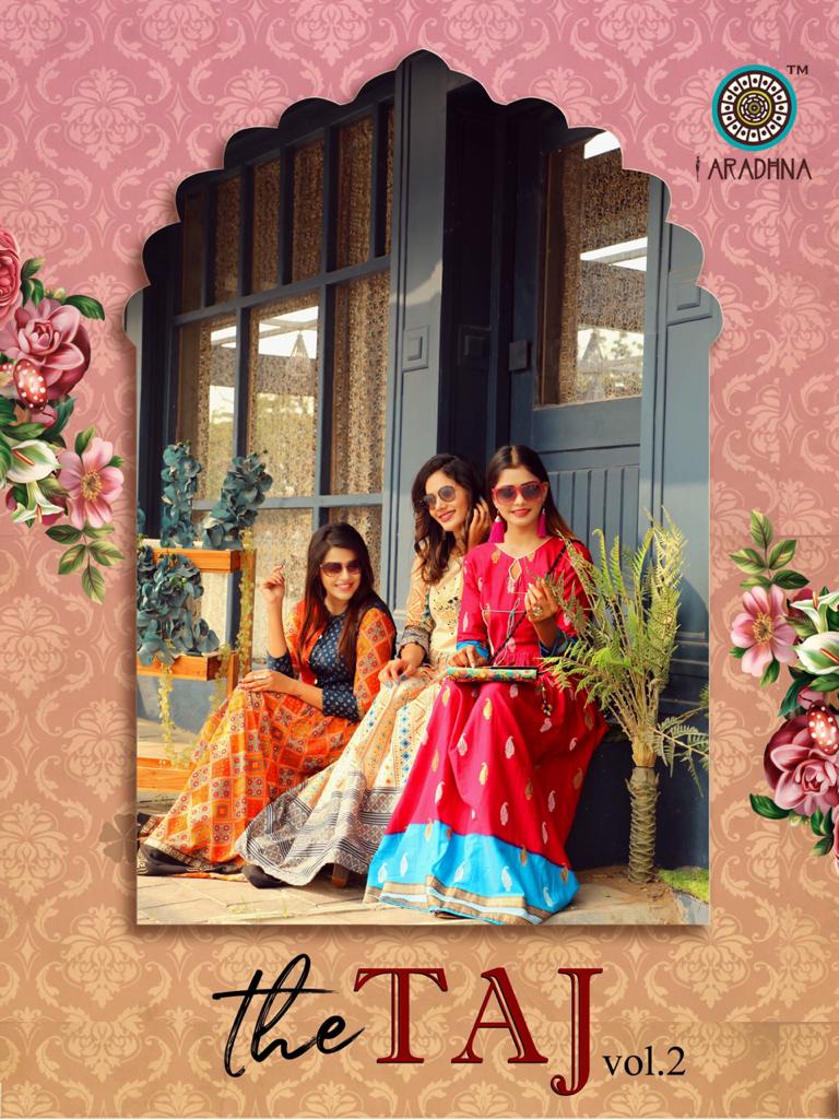Aradhna Present Taj Vol 2 Long Kurtis Catalogue