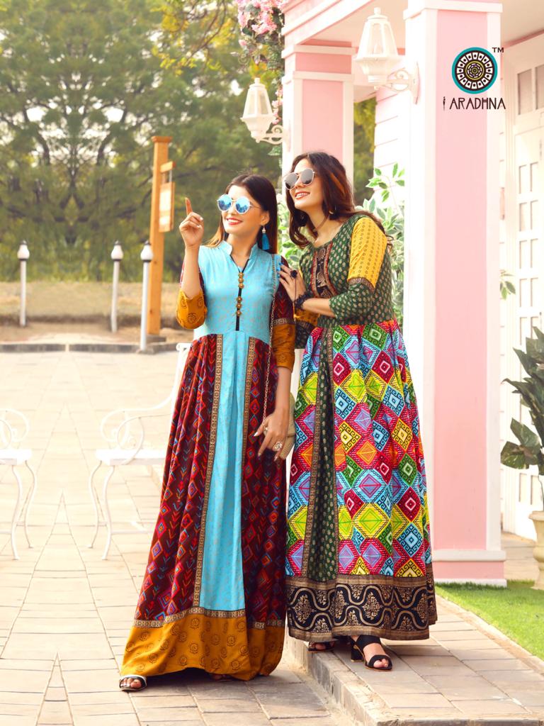 Aradhna Present Taj Vol 2 Long Kurtis Catalogue