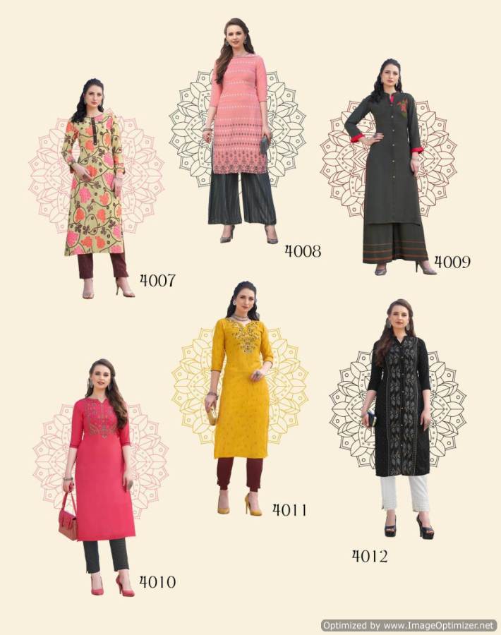 Diya Trends By Biba`s 4 Designer Kurti With Bottom Collection