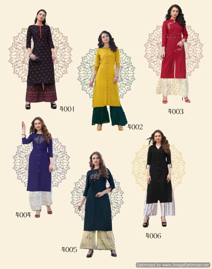 Diya Trends By Biba`s 4 Designer Kurti With Bottom Collection
