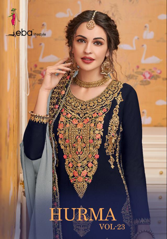 Eba Present  Hurma Vol 23 Heavy Festive Wear Georgette Salwar Suits