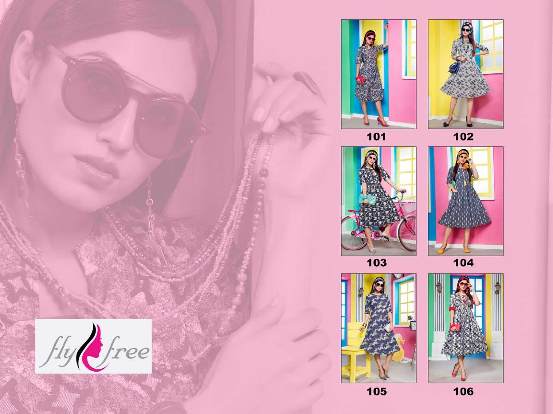 Fly Free By Signature Printed Denim Kurtis Catalogue