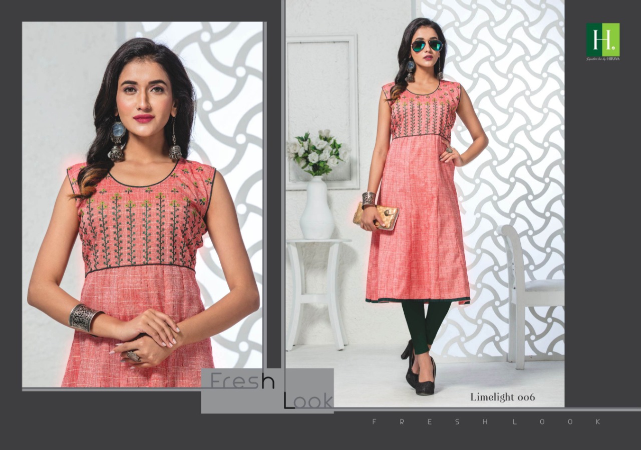 Hirwa Present  Limelight Anarkali Style Short Kurtis Catalogue